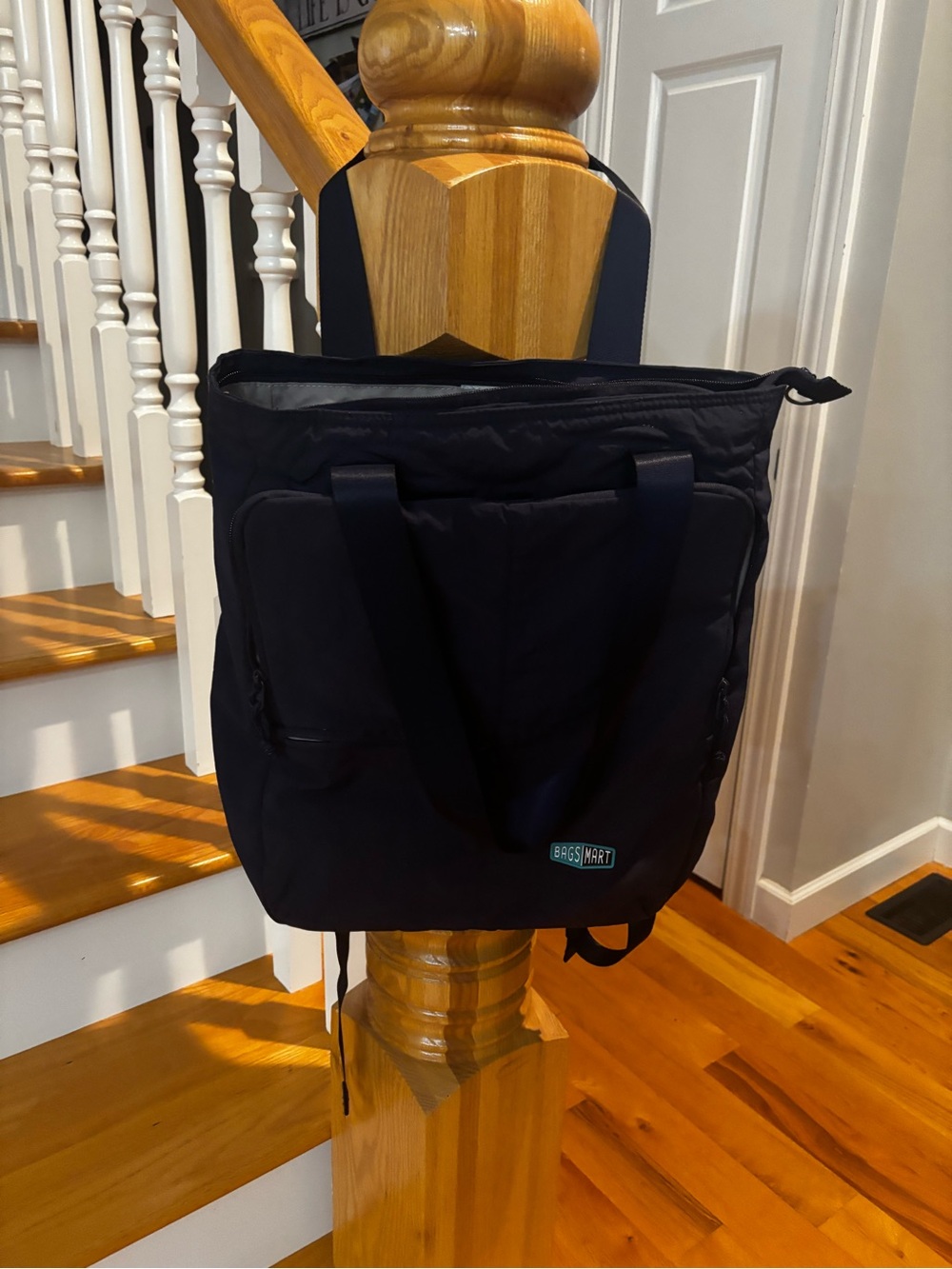 Navy BagSmart Tote Backpack